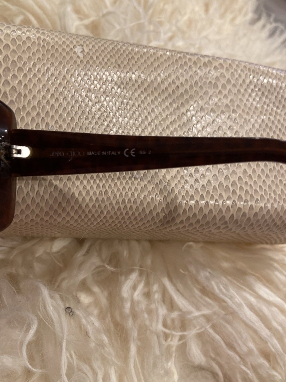 Jimmy Choo Tortoiseshell Oversized Rx Sunglasses with Case And COA - Picture 12 of 14